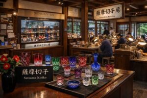 薩摩切り子工房・展示